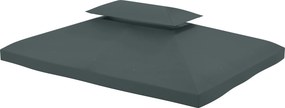Tela de substituição para toldo de tenda, 3 x 4 (ESTRUTURA NÃO INCLUIDA) m, em poliéster de alta densidade, 180 g/m², cinzenta
