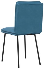 Cadeiras de jantar 2 pcs veludo azul