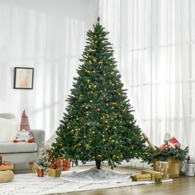 Árvore de Natal Artificial, 142 x 142 x 210 cm, 700 LEDs Brancos Quentes, Verde