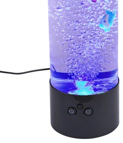 Tubo de Bolhas Preto 30cm incl. LED RGB - Sealife Moderno