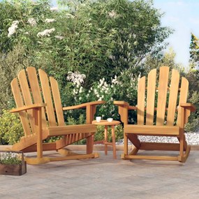 vidaXL Cadeiras baloiço Adirondack para jardim 2 pcs teca maciça