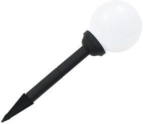 Candeeiro solar de exterior LED 6 pcs esférico 20 cm RGB