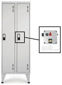Cacifos Metálicos Duplo 2 Cacifos 1700x600x400mm Moeda