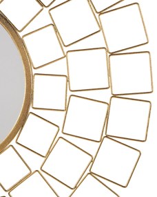 Espelho de parede redondo em metal dourado ø 90 cm LABRIT Beliani