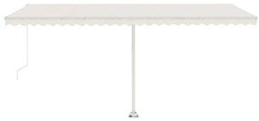 Toldo retrátil manual independente 500x350 cm cor creme