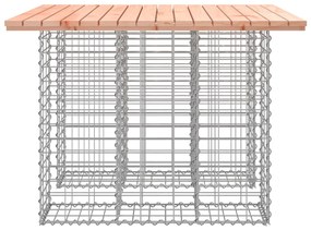 Banco jardim design gabião 100x102x72 cm madeira douglas maciça