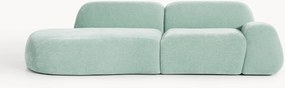 Módulo com chaise longue em teddy Wolke (3 lugares)
