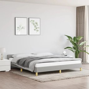 vidaXL Estrutura de cama sem colchão 160x200 cm tecido cinzento-claro