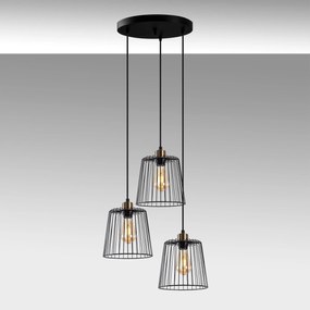 Candeeiro Chandelier Pirlo – Preto Antigo – 50 x 50 x 114 cm