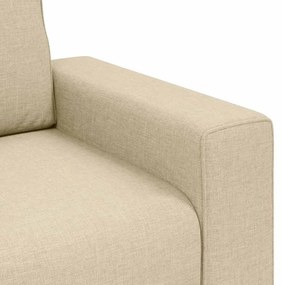 Sofá de 2 lugares tecido 120 cm cor creme