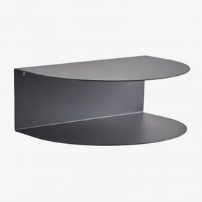 Floating Nightstand In Taifa Steel Cinza Grafito - Sklum