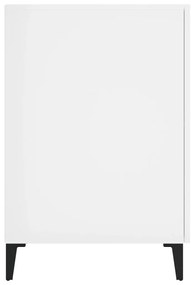 Secretária 140x50x75 cm derivados de madeira branco brilhante