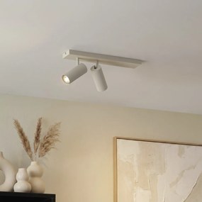 Foco de teto moderno bege 2 luzes ajustável - Renna