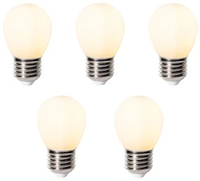 Conjunto de 5 E27 dimbare LED lamp P45 opaal glas 3W 250 lm 2700K