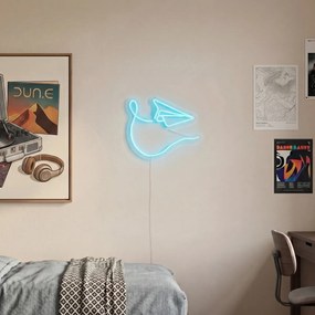 Candeeiro de parede néon azul Incl. LED - Paperplane