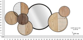 ESPELHO DE PAREDE WOODY 123,2X4,4X63,5 CM MULTICOLORIDO