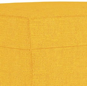 Banco 100x35x41 cm tecido amarelo-claro