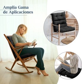 Almofada para Cadeira de Encosto Alto (CADEIRA NÃO INCLUIDA), 56,5 x 51,5 x 64,5 cm, Encosto Ajustável, Preto
