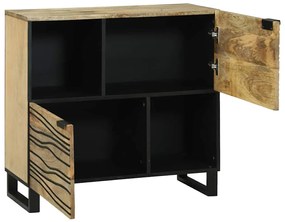 Buffet – 80x33.5x75 cm, Feito de Madeira Sólida de Mogno