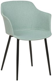 Conjunto de 2 cadeiras de jantar em tecido verde menta ELIM Beliani