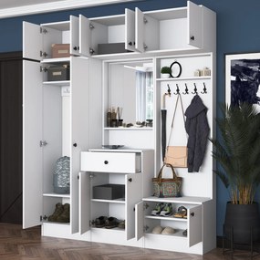 Hall Stand EA108 – Branco – 179,6 x 226,4 x 35,5 cm