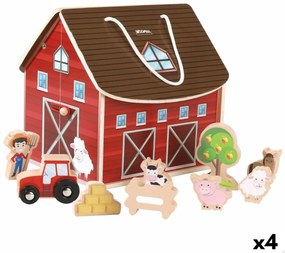 Playset Woomax Quinta 19 X 18 X 19 cm 9 Peças 4 Unidades