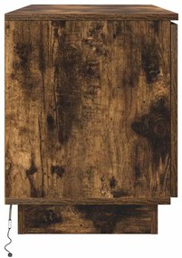 Armário de TV Carvalho Fumado 100x38x49 cm Madeira Engenheirada