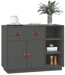 Mesa consola 98,5x40x75 cm madeira de pinho maciça cinza