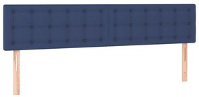 Cama boxspring com colchão 120x190 cm tecido azul