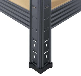 Prateleiras de armazenamento de 5 camadas 3 pcs aço antracite