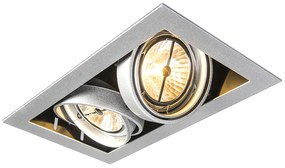 Foco embutido em aço AR111 ajustável 2-luzes - Oneon