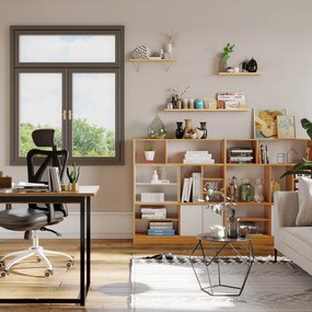 Mesa de Centro de Metal Estilo Moderna Mesa de Apoio Redonda para Sala