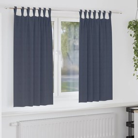 vidaXL Cortinas opacas 2 pcs Cinzento-escuro 175 x 140 cm Poliéster