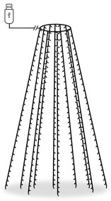 Cordão de luzes para árvore de Natal 300 luzes LED 300 cm