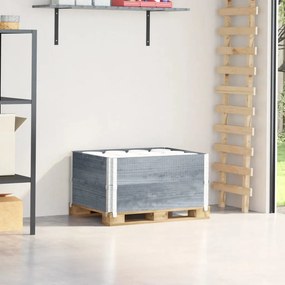 vidaXL Colares p/ paletes 2 pcs 80x60 cm madeira de pinho maciça cinza