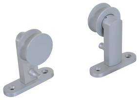 HOMCOM Kit de Instalação Porta-Alumínio Prateado 200 x 3,15 x 2,5 cm