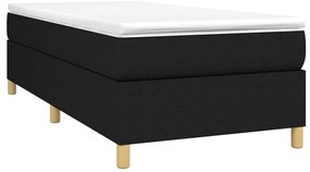 Estrutura de cama sem colchão 90x190 cm tecido preto