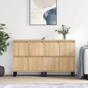 vidaXL Aparadores 2 pcs derivados de madeira carvalho sonoma