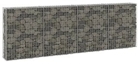 vidaXL Muro gabião com tampas aço galvanizado 300x30x100 cm