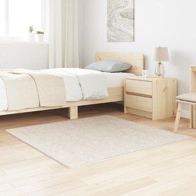 vidaXL Tapete Shaggy Alto Pile Creme 120x120 cm PP