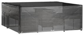 Capas p/ mobília de jardim 2 pcs 16 ilhós 250x250x90cm quadrado