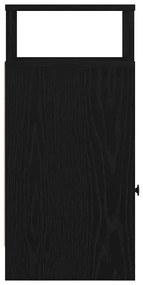 Mesa de cabeceira com gaveta 25x31x66 cm preto