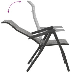 Cadeiras de jardim dobráveis 4 pcs vime PE cinzento