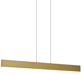 Candeeiro suspenso moderno latão incluindo LED regulável em 3 níveis - Straight Moderno