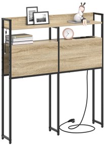 Cabeceira de armazenamento com prateleira Carvalho sonoma 80 cm