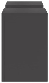 Suportes de Plantas Externos vidaXL Pilar 2 pcs Preto 24x24x35 cm Aço