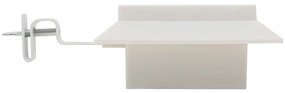 Candeeiro de exterior solar LED 12 pcs branco quadrado 12 cm