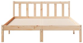 Cama extra longa sem colchão 140x220 cm madeira de pinho maciça