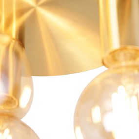 LED Candeeiro de teto inteligente dourado redondo incl. 3 Wifi G95 - Facil Design,Moderno