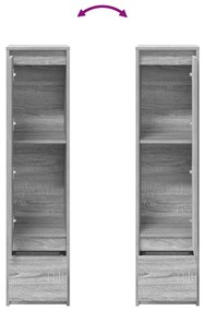 Aparador alto 29,5x34x119,5cm derivados de madeira sonoma cinza